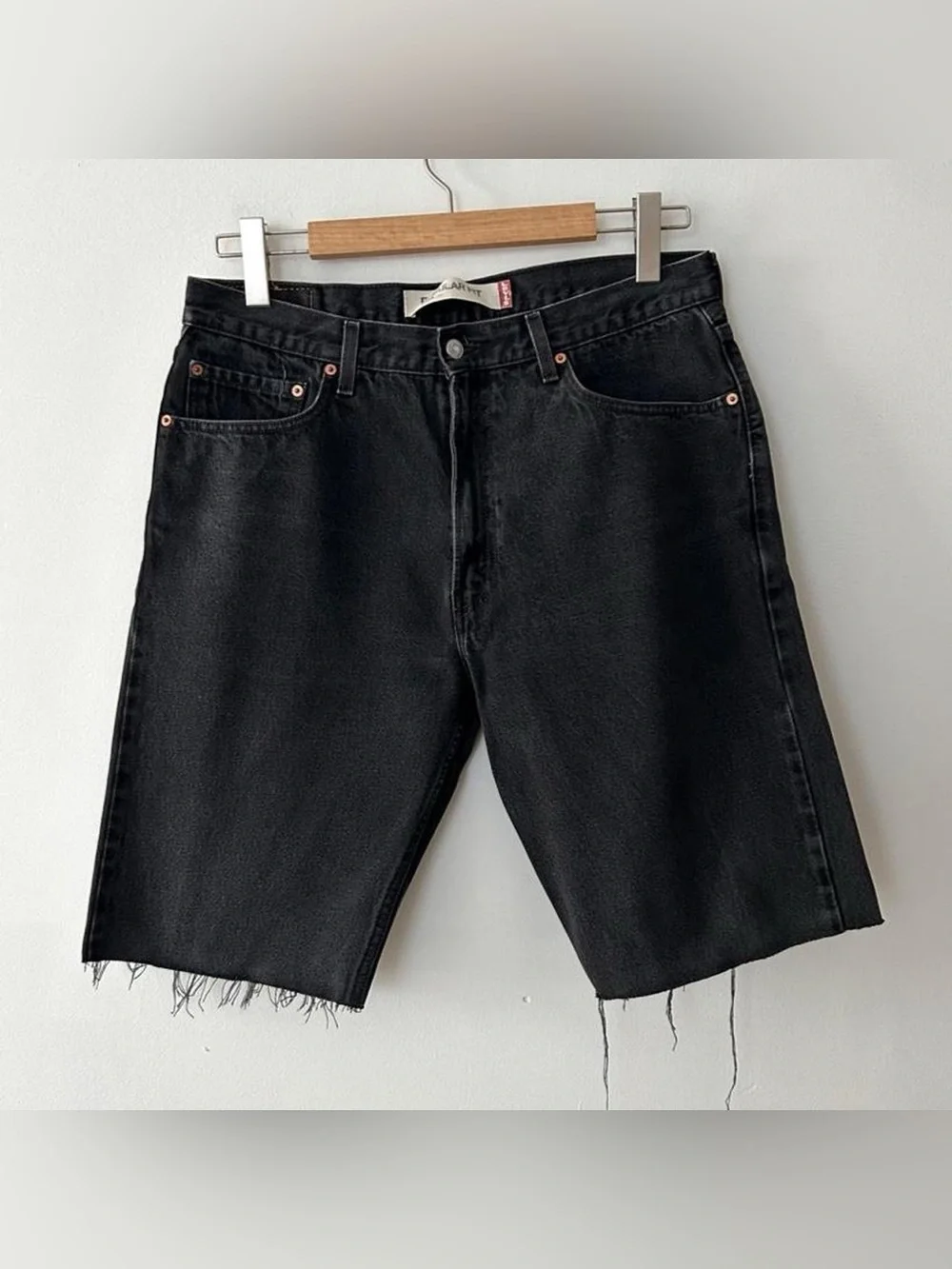 Vintage Levi’s 505 Black Denim Jean Cut Off Shorts